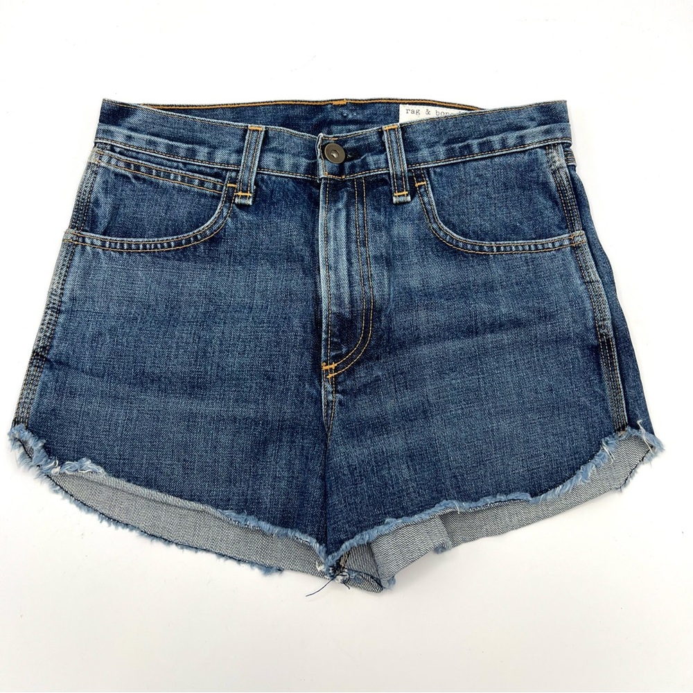 rag & bone Dark Blue Denim Jean Shorts